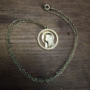 Vintage Virgin Mary Pendant